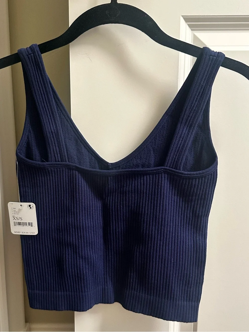 Free people ribbed brami tank Navy NWT XS/S
